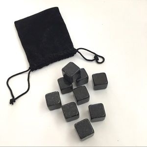 Whiskey Natural Stones Rocks Ice Cubes set of 9